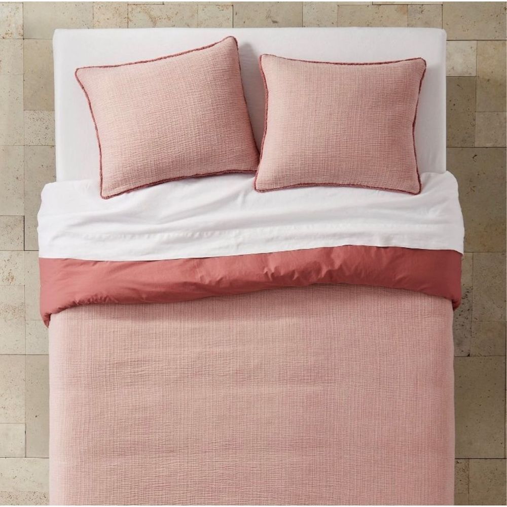 Casaluna Textured Chambray Cotton Duvet Cover & Sham Set- KING - Picture 2 of 9